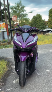 Skotlet Ungu Candy Violet Lavender Metalik Glossy Metallic Body Motor Cover Premium Decal Emblem