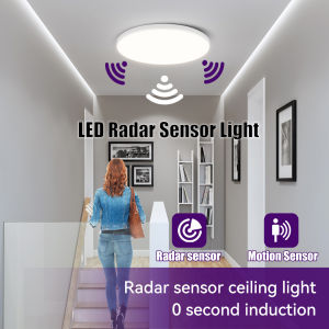 Radar Sensor Light Motion Detection for Garage Room Hallways Aisle LED Ceiling Lights Stair Balcony Energy Efficient Light