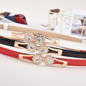 แฟชั่นลําลองเข็มขัดสุภาพสตรีสไตล์เกาหลีสําหรับเดรสอุปกรณ์เสริมเอวอเนกประสงค์และเรียบง่ายโดยหัวเข็มขัดแหวนคู่โลหะผสม BAYIDA