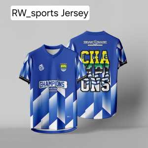 JERSEY PERSIB CHAMPIONS 2025 BAHAN DRYFIT FULL PRINTING GRATIS NAMA DAN NOMOR PUNGGUNG