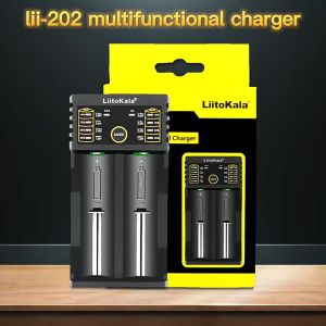 New 18650 3.7V 19800mAh rechargeable batteries with LiitoKala Lii-202 USB 2 slots charger