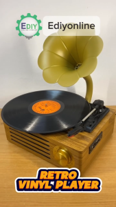 Nostalgic Retro Turntable Vinyl Record Player Portable Bluetooth Speaker Music Player Tape recorder Phonograph Gramophone