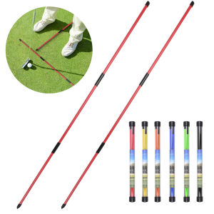 Golf Alignment Sticks 2 ชุด 48 นิ้วการจัดตําแหน่งแท่งพับ 6 สี Golf Alignment Sticks Golf Swing การฝึกอบรมเครื่องมือ