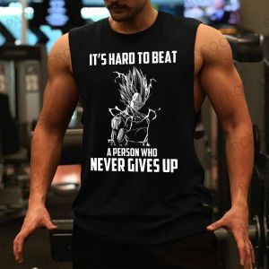 Bandai | 2025 Dragon Ball Anime Goku Peripheral Printed Vest Gym Mens Casual Loose Sports Summer Fashion Pure Cotton Vest