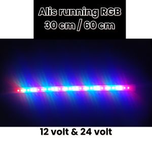 Lampu LED alis running RGB 12 volt 24 volt nyala otomatis running RGB 30 cm 60 cm