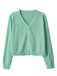 Womens Knitted Short Thin V-Neck Sweater Jacket Spring Autumn Versatile Base Layer Shirt Commute Style Korean Version Slim Fit