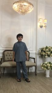 Setelan Koko Anak Tangan Pendek Premium 11-16 Tahun Sahrul Series An-nurzam