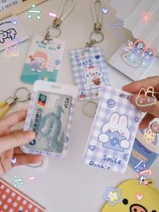 FH-C1240 ID Card Holder Motif Karakter Lucu Pelindung Kartu Name Tag Tempat Kartu Akses Lanyard