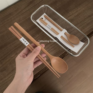 Bộ Thìa Đũa Gỗ Nhật Bản 1 Mảnh Dùng Cho Du Lịch Học Sinh Trẻ Em Đồ Dùng Ăn Uống Đồ Dùng Gia Đình Vật Dụng Ăn Uống