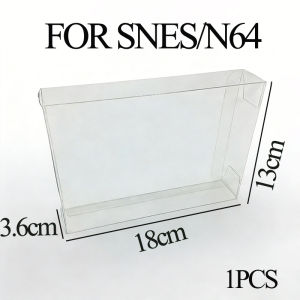1-5PCS Ransparent Game Box Suitable ForSNES N64 Game Box Protective Cover Cib Game Plastic Pet Protective Cover Display Box