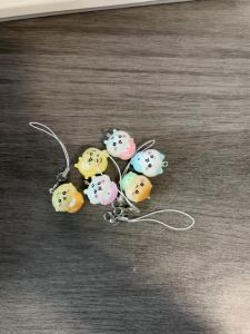 Bandai | Mặt Dây Chuyền Nhỏ Momonga Hachiware Usagi Bằng Nhựa Hình Hoạt Hình Dễ Thương Móc Treo Điện Thoại Món Quà Hoàn Hảo Cho Bạn Thân