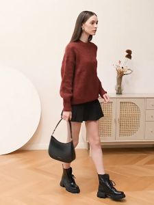 Genuine Leather Shoulder Bag Black Fashion Shoulder Bag