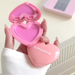 Heart-Shaped Cream Blush Waterproof And Sweatproof Long-Lasting And Natural Multi-Purpose Cream Blush Can Be Used On Cheeks And Eyes For A Natural Korean Makeup Look Available In 3 Colors