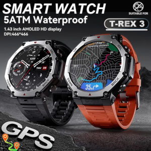 T-Rex 3 Ultra Built-in Dual-band GPS Smartwatch 5ATM Waterproof 48mm AMOLED Compass 170+ Sport Durable Military Smart Watch 2025