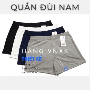 (Hoàn xu) Quần ngủ nam thun cotton mềm mại co giãn Vinstore quần đùi nam cao cấp mặc ở nhà không túi VNXK