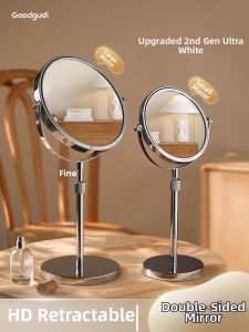 Goodgudi | Adjustable Height Tabletop HD Luxury Makeup Mirror Adjustable Magnification