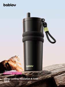 bablov | Large Capacity Insulated Straw Bottle