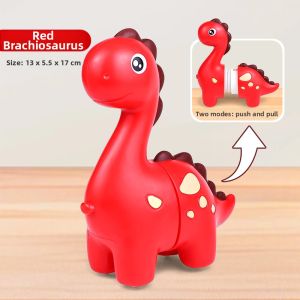Inertia-driven Slide Transformable Simulated Triceratops and Brachiosaurus Dinosaur Toy Car