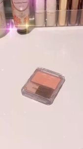 Phấn má hồng Canmake Powder Cheeks nhũ trái tim kèm cọ - Nội địa Nhật