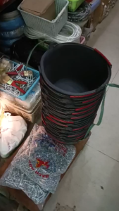 Xô Nhựa Đen Xách Hồ  Xách Vữa  Đựng Nước  Đựng Đồ Có Quai Xách