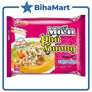 [THÙNG 24 GÓI] - ACECOOK - Miến Phú Hương vị Thịt Bằm Miến gói NƯỚC vị Thịt Bằm Phú Hương Miến đậu xanh Phú Hương vị Thịt Bằm (55g/gói) - Miến ăn liền Acecook