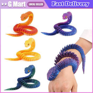 3D Printed Snake Movable Joint Simulation Snake Figurine Creative Home Office Desktop Ornament 2025 New Year Gifts Crafts Gift
