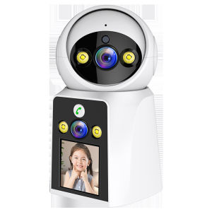 NICELECT YOOSEE FHD 4K 8MP Dual Lens Dual Screen Video Call Answer Auto Tracking Two Way Audio Color Night Vision 4MP Indoor Baby Monitor