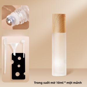 Bình Đựng Nước Hoa Lăn 10ml Bằng Thủy Tinh Cầm Tay Du Lịch Cao Cấp Dầu Dưỡng Môi Tinh Dầu Gỗ Trơn Tru Bình Rỗng