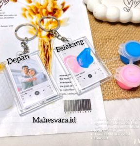 Gantungan kunci spotfy custom foto sendiri gratis cat