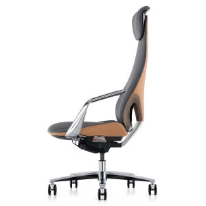 Ergonomic Genuine Leather Recliner Office Chair