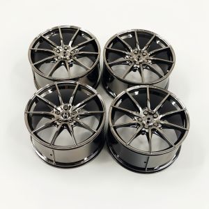 1:8 Scale MOC Racing Car LaFerrari Five-star Plated Modified Wheel Rim Outer Tire Hub Assembly Building Toy Accessories