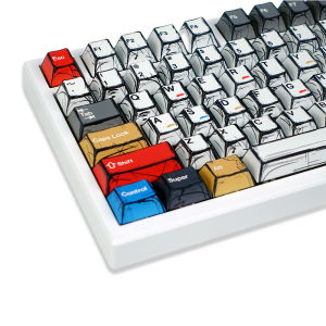 ปุ่มคีย์บอร์ดแบบมีแสงสีสันสดใสจากมังงะ PBT ห้าด้าน ความสูงที่ปรับได้สำหรับ Wooting ที่ปรับได้สำหรับคีย์บอร์ดแบบแมชชีน
