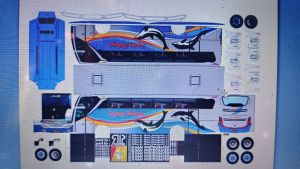 bus papercraftbahan membuat mainan bus mainan anakbahan kertas 80 gsm