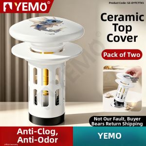 YEMO | Ceramic White Press Down Basin Drain Stopper