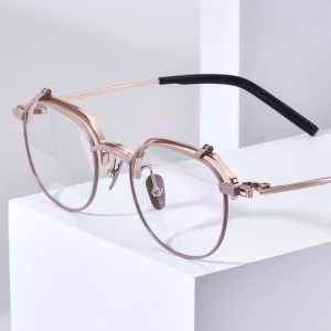 FONEX กรอบแว่นตาไทเทเนียมบริสุทธิ์แว่นตาวินเทจสำหรับผู้ชายดีไซน์แบรนด์ย้อนยุคกรอบแว่นตาทรงสี่เหลี่ยมขอบเต็มสไตล์ญี่ปุ่นคุณภาพสูงน้ำหนักเบาออกแบบได้ตามต้องการ S-400T แว่นสายตา