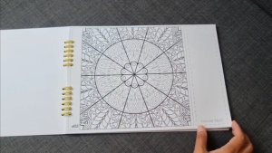 SETสมุดระบายสี Mandala ศิลปะสร้างสมาธิ 2 เล่ม (SET F1F2) 60 ลายจากเล่ม AB แบบเต็มกรอบภาพ A4-180 แกรม