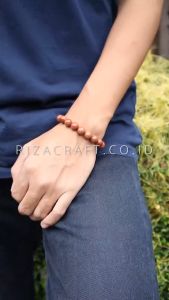 Gelang Tangan Fashion Batu Akik Pasir Emas Alam Natural