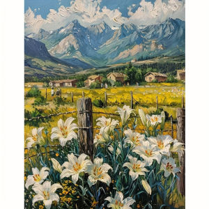 Acrylic Paint By Numbers Stunning Countryside Painting By Numbers on Canvas Coloring By Number for Adults Paint Digital Art