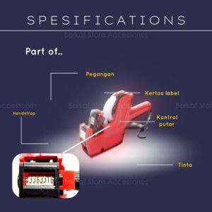 Alat Label Harga Price Labeller Mesin Label Harga Montana TML-1L 8 Digit 1Line Merah