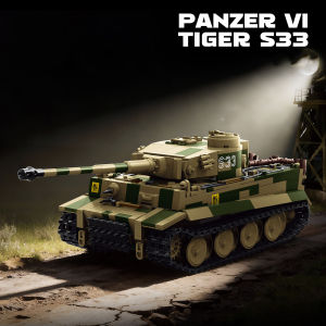 TK8003 1595Pcs Military Panzer VI Tiger S33 Building Blocks  Army Tank Model Bricks Educational Toys For Boys Adults Gifts