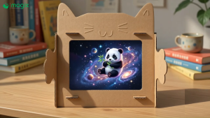 MFK10A - 15x13x12 - Hộp giấy chiếu phim Hologram 3D - Đồ chơi lắp ráp DIY tạo ảo ảnh từ điện thoại