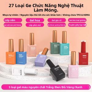 Sơn Gel Chăm Sóc Móng Tay Vendeeni UV 15ml - 27 Loại Bao Gồm Sơn Đen Trắng Sơn Gương Kim Loại Sơn Mắt Mèo Sơn Top Coat Sơn Base Coat Dành Cho Nail Art