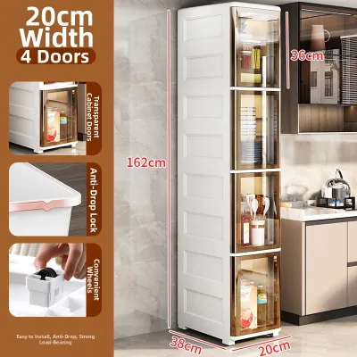 Open-door Slim Gap Storage Cabinet 20-36cm