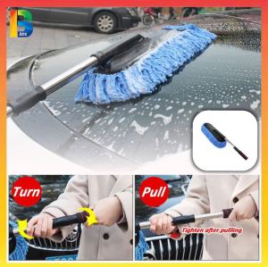 High Quality Car Wash Microfiber Mop Multipurpose Washing Sponge Towel Cloth Blue Mop Set Equipment Accessories Kereta