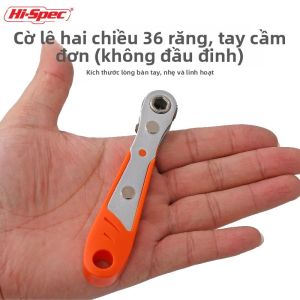 Cờ Lê Mini 1/4 Inch Đôi Kết Thúc Phát Hành Nhanh Bánh Cóc Ổ Cắm Cờ Lê Lục Giác Cần Vít Dụng Cụ 72 Răng Thép Crom-Vanadi