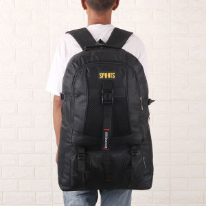 กระเป๋าเป้สะพายหลังผ้าไนลอนความจุขนาดใหญ่ 80 ลิตร กระเป๋าเดินทางสำหรับผู้ชาย กระเป๋าใส่ของสำหรับนักเรียน กระเป๋าเดินป่าแบบมีสีสันสดใส กระเป๋าสะพายไหล่แบบมีซิป