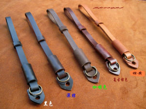 Handmade Pure Leather Wrist Strap for DSLR Camera Letter Press Free Multi-Color Top Layer Cowhide Camera Wrist Rope