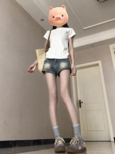 Quần Short Denim Cạp Cao Phong Cách Mỹ Ngọt Ngào Cay Nồng Mùa Hè 2024 Quần Ống Rộng Dáng Chữ a Quần Áo Ngoài