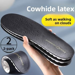 ZHIHAOEN | Mens Leather Insoles Anti-fatigue Sweat-absorbing Anti-odor