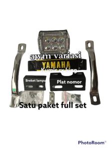 Paket Lampu Led 3 Senja Set Kumis Rx king plus Plat Nomor Plus Behel Full Set Rx King